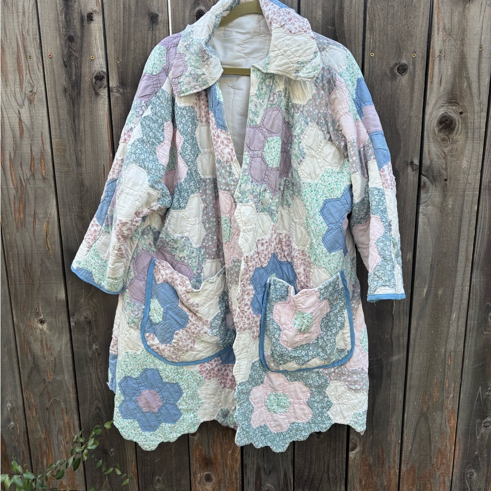 Floral Patchwork Quilted Coat